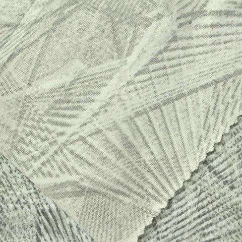 Grey Abstract-Brushstroke Jersey Knit, Polyester