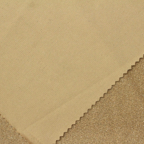Gold Marl French Terry, Poly-Linen, 170 gsm
