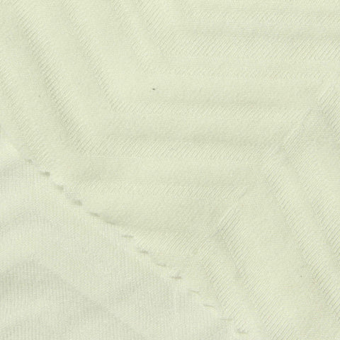 Cream Chevron Pointelle Knit, Viscose-Poly