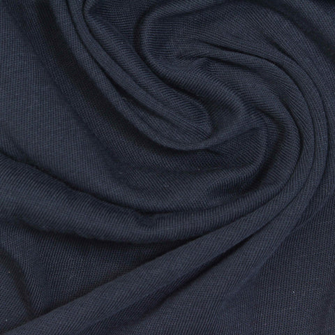100% Cotton Jersey Knit Fabric, 150 gsm, 175 cm — Navy