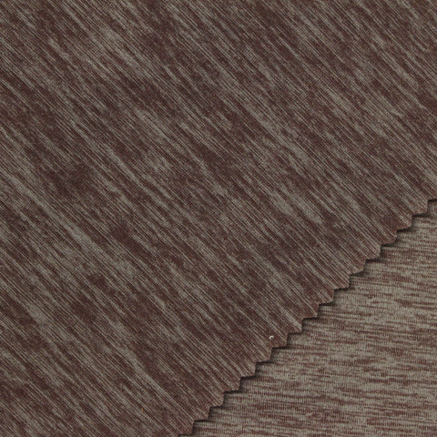 Brown Heathered-Marl Jersey Knit, Polyester, 160 gsm