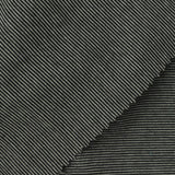 Light Grey Horizontal-Stripe Interlock Knit, Cotton-Poly — photo 1