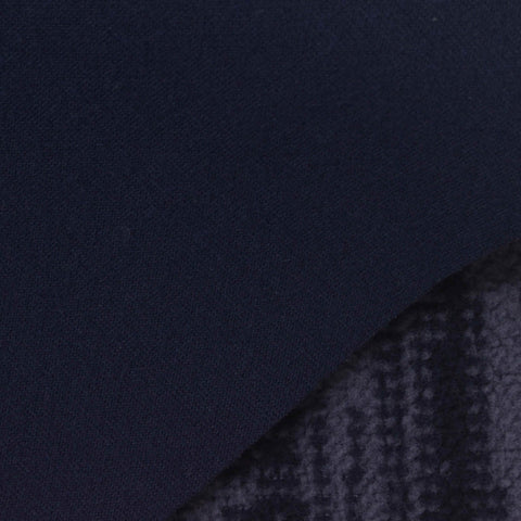 Dark Navy Abstract Knit, Polyester