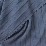 Polyester Viscose Stretch Rib Knit Fabric, 240 gsm — Blue — photo 1