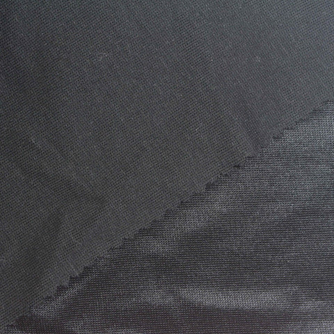 Dark Grey Heathered-Marl Scuba Knit, Poly-Cotton, 226 gsm