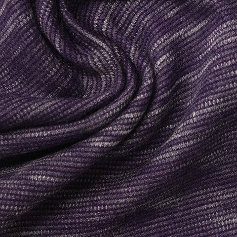 Purple Marl Interlock Knit, Poly-Viscose, 280 gsm