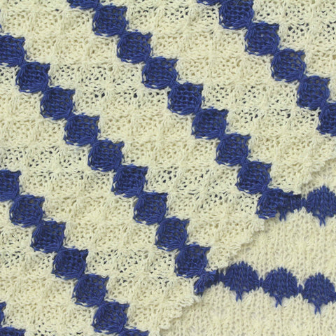 Blue Diamond Chunky Knit, Poly-Cotton, 280 gsm