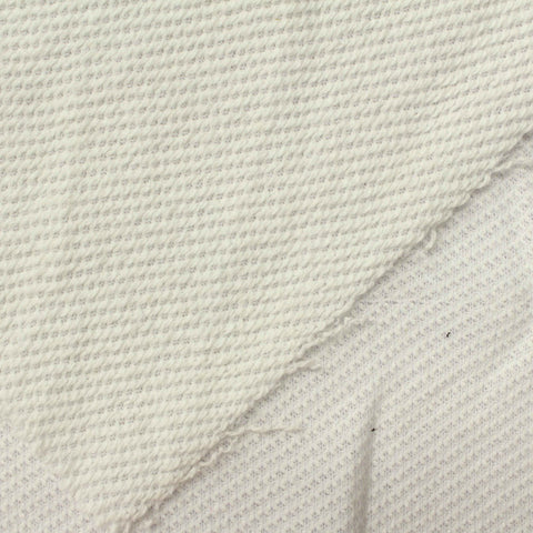 Cotton Polyester Piqué Knit Fabric, 240 gsm, 170 cm — White