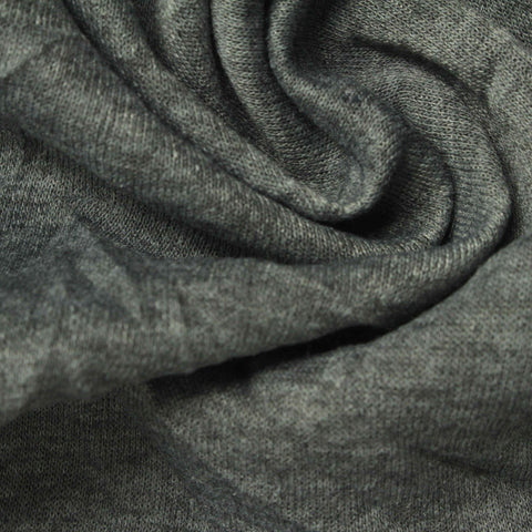 Heather Grey Marl Jersey Knit, Polyester, 190 gsm, 170 cm