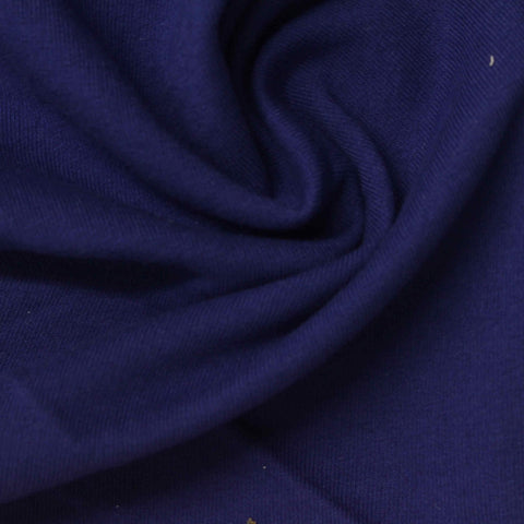 Cotton Stretch French Terry Fabric, 244 gsm, 156 cm — Navy
