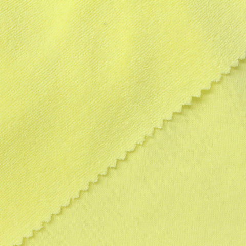 Cotton Polyester French Terry Fabric, 210 gsm, 170 cm — Yellow