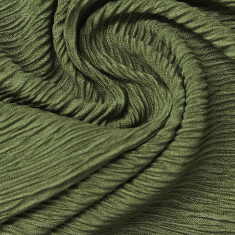 100% Polyester Crepe Fabric, 180 gsm — Green