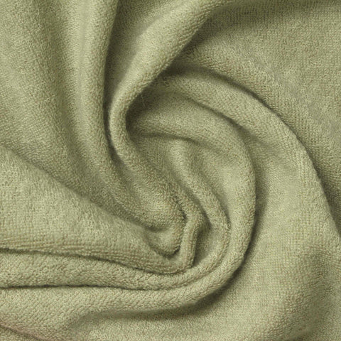 100% Polyester French Terry Fabric, 273 gsm, 160 cm — Khaki