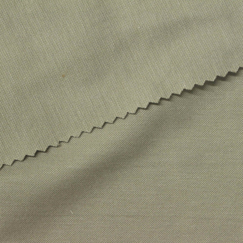 Viscose Nylon Stretch Piqué Knit Fabric, 238 gsm, 158 cm — Khaki
