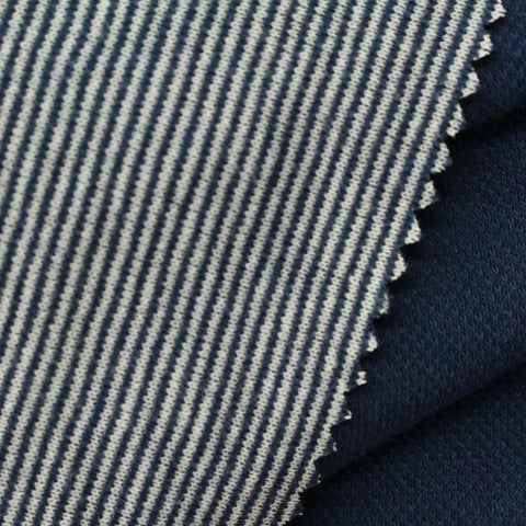 Cotton Piqué Knit Fabric, 286 gsm — Navy