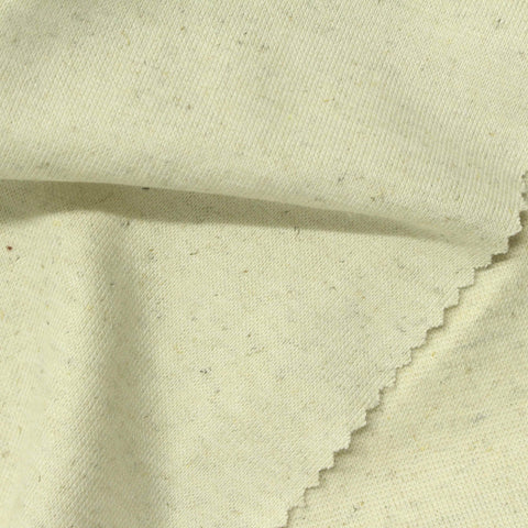 Light Yellow Marl Rib Knit, Tencel Lyocell-Linen, 345 gsm