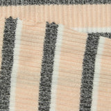 Peach Horizontal-Stripe Rib Knit, Viscose-Poly — photo 1