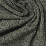 Heathered Grey Marl Rib Knit, Poly-Viscose, 224 gsm — photo 1