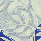 White Leaves Woven, Linen-Viscose — photo 1