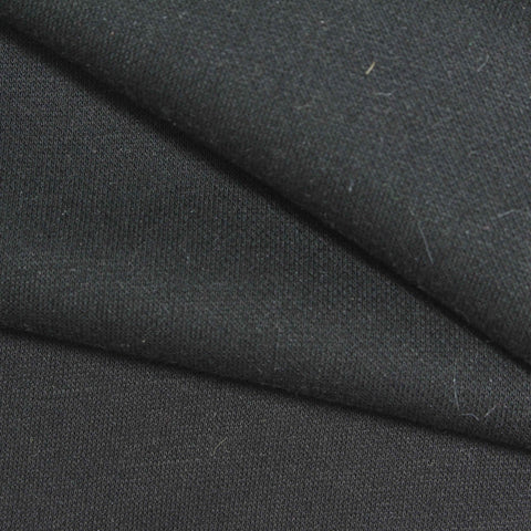 Polyester Tencel Lyocell Piqué Knit Fabric, 310 gsm — Black