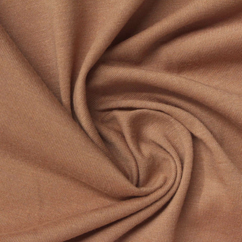 Polyester Cotton Jersey Knit Fabric, 148 gsm, 155 cm — Brown