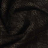 Dark Brown Check Woven, Poly-Viscose — photo 1