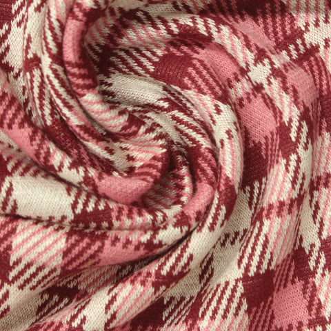 Cream Plaid Jacquard, Poly-Viscose, 275 gsm