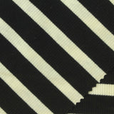 Black Horizontal-Stripe Rib Knit, Poly-Cotton, 210 gsm — photo 1