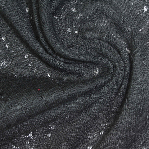 White Dot Chunky Knit, Polyester, 240 gsm
