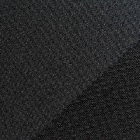 Acetate Polyester Stretch Scuba Knit Fabric, 240 gsm, 148 cm — Black