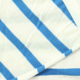Blue Horizontal-Stripe Jersey Knit, Cotton, 155 gsm — photo 1