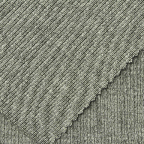 Grey Marl Rib Knit, Viscose