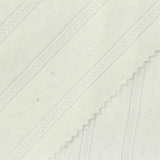 Off-White Vertical-Stripe Pointelle Knit, Poly-Cotton — photo 1