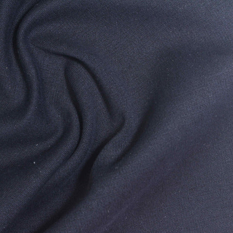 Washed Polyester Tencel Lyocell Stretch Scuba Knit Fabric, 290 gsm, 160 cm — Navy