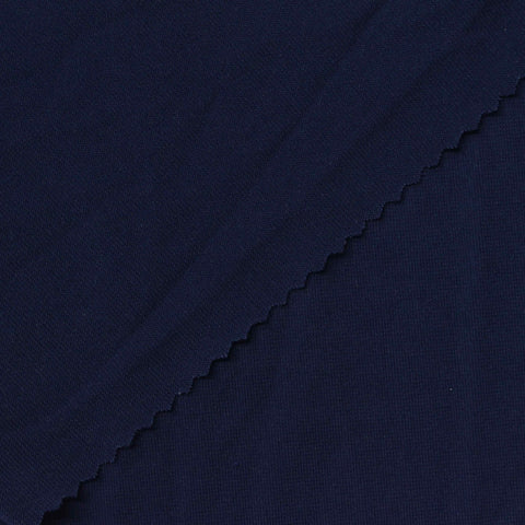 Polyester Stretch ITY Knit Fabric, 270 gsm, 165 cm — Navy
