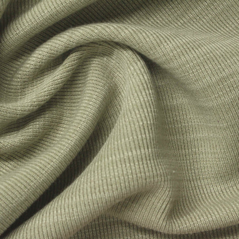 Slub Polyester Viscose Rib Knit Fabric, 280 gsm, 155 cm — Khaki