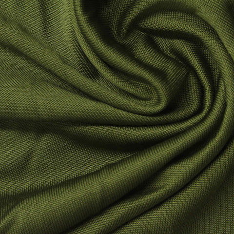 Polyester Stretch Chunky Knit Fabric, 220 gsm, 160 cm — Green