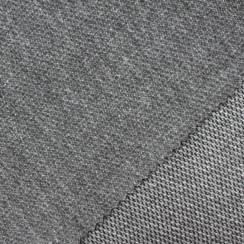 Black Houndstooth Knit, Poly-Viscose, 280 gsm