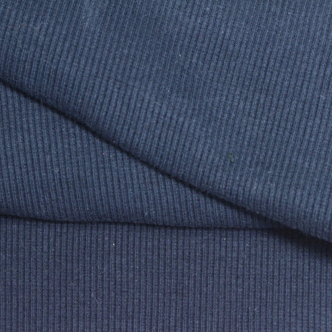 Navy Rib Knit, Cotton