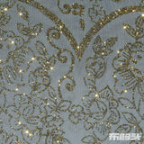 Gold Glitter-Floral Mesh, Polyester — photo 1