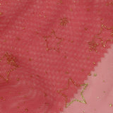 Red Glitter-Star Mesh, Polyester — photo 1