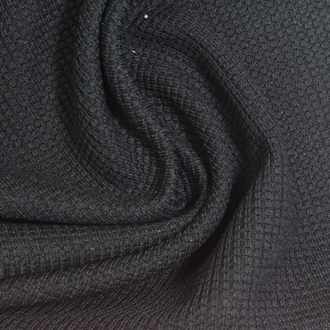 Dark Grey Square Waffle Knit, Polyester