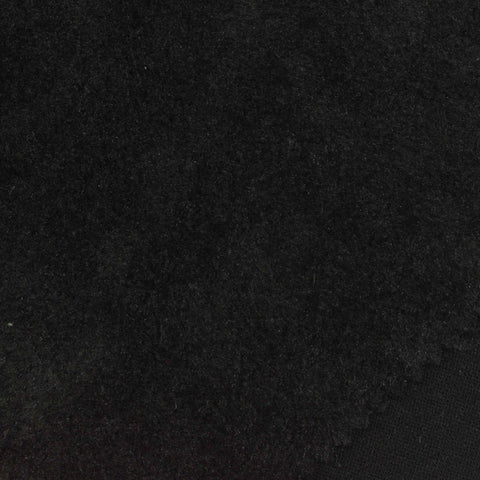 Polyester Cotton Stretch Velvet Fabric, 380 gsm, 170 cm — Black
