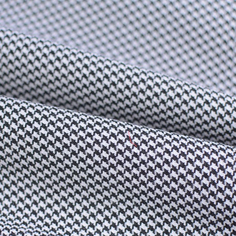 Black Houndstooth Woven, Polyester