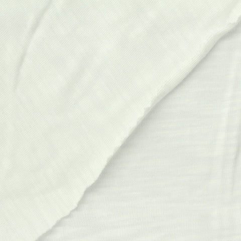 Slub Cotton Modal Jersey Knit Fabric, 145 gsm, 155 cm — White