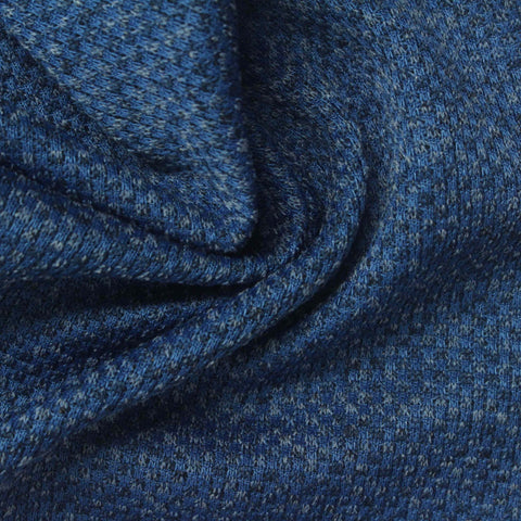 Blue Geometric Interlock Knit
