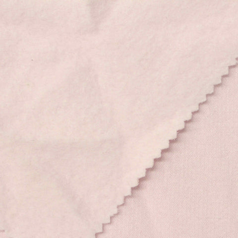 Brushed Polyester Cotton French Terry Fabric, 310 gsm, 165 cm — Pink