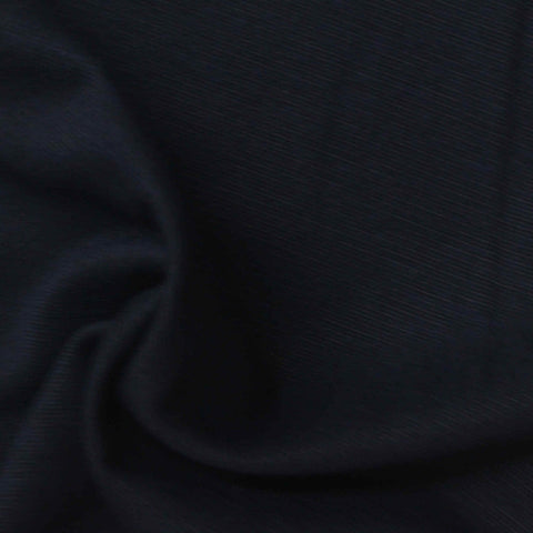 Polyester Viscose Stretch Ponte Knit Fabric, 240 gsm, 155 cm — Navy