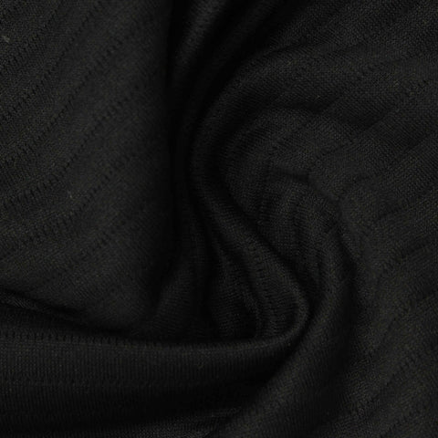 Jacquard 100% Polyester Knit Fabric, 205 gsm, 162 cm — Black