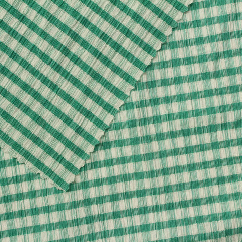 Green Check Warp Knit